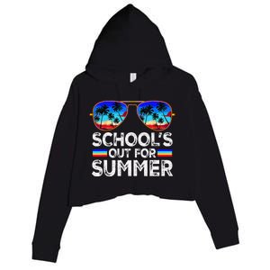 Last Day Of School Schools Out For Summer Teacher Boy Crop Fleece Hoodie