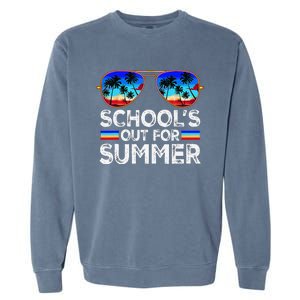 Last Day Of School Schools Out For Summer Teacher Boy Garment-Dyed Sweatshirt