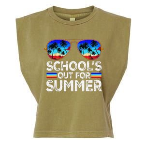 Last Day Of School Schools Out For Summer Teacher Boy Garment-Dyed Women's Muscle Tee