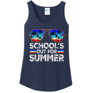 Last Day Of School Schools Out For Summer Teacher Boy Ladies Essential Tank