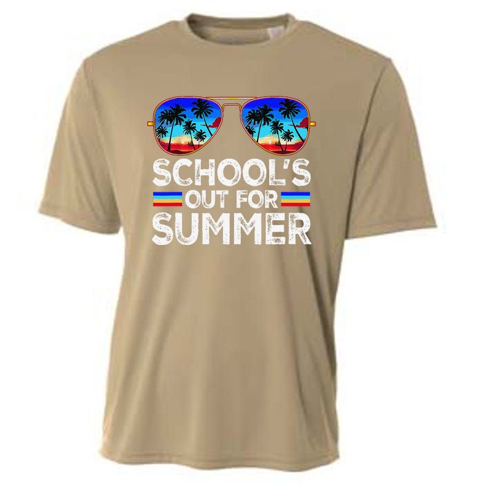 Last Day Of School Schools Out For Summer Teacher Boy Cooling Performance Crew T-Shirt