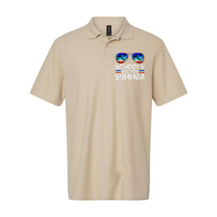 Last Day Of School Schools Out For Summer Teacher Boy Softstyle Adult Sport Polo