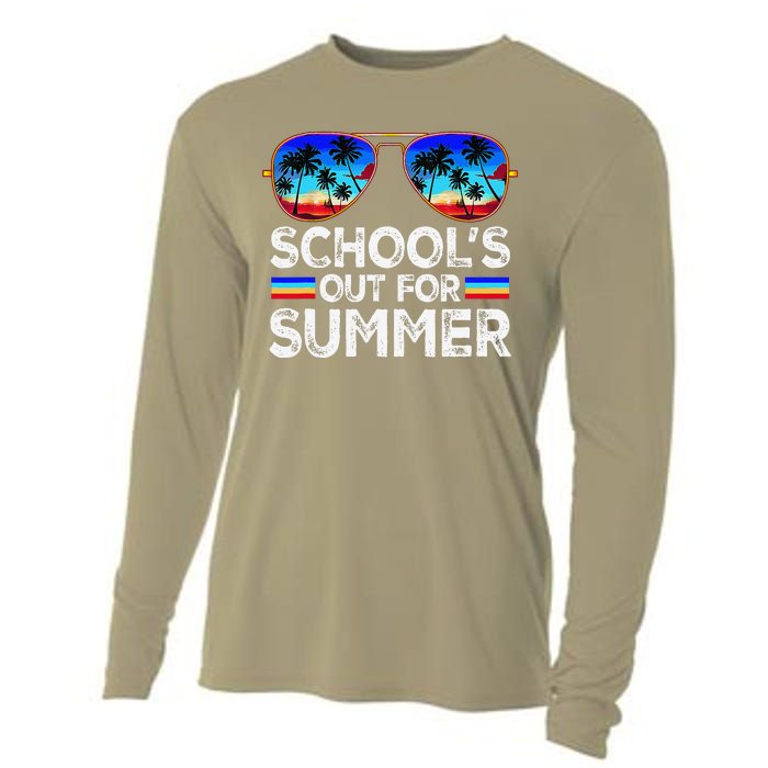 Last Day Of School Schools Out For Summer Teacher Boy Cooling Performance Long Sleeve Crew