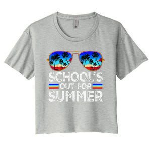 Last Day Of School Schools Out For Summer Teacher Boy Women's Crop Top Tee