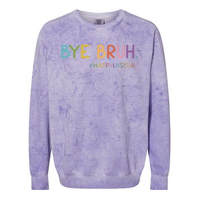 Last Day Of School End Of School Colorblast Crewneck Sweatshirt