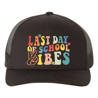 Last Day Of School Vibes Retro Vintage Teacher Graduation Yupoong Adult 5-Panel Trucker Hat