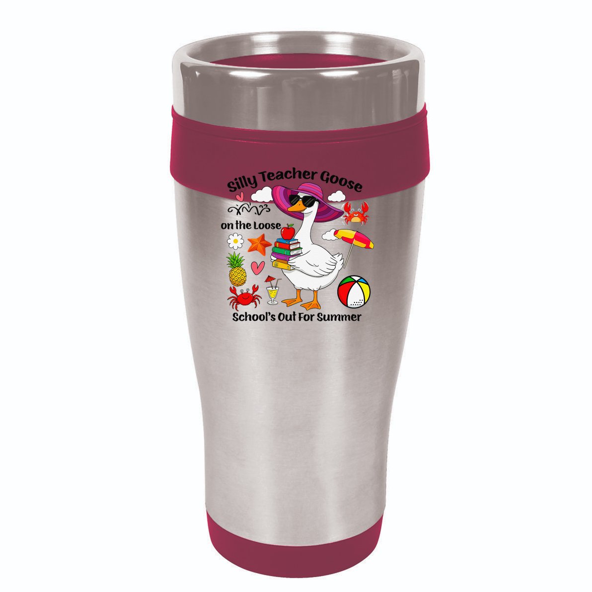 Last Day Of School Teacher Silly Goose Schools Out Summer Cool Comfort Performance Bucket Hat