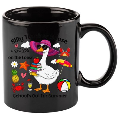 Last Day Of School Teacher Silly Goose Schools Out Summer 11oz C Handle Ceramic Mug