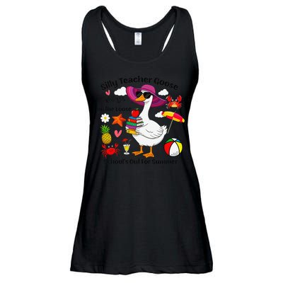 Last Day Of School Teacher Silly Goose Schools Out Summer Ladies Essential Flowy Tank