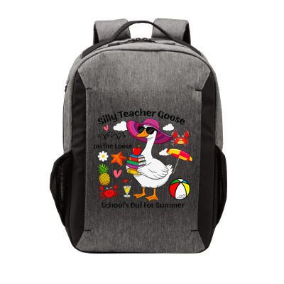 Last Day Of School Teacher Silly Goose Schools Out Summer Vector Backpack