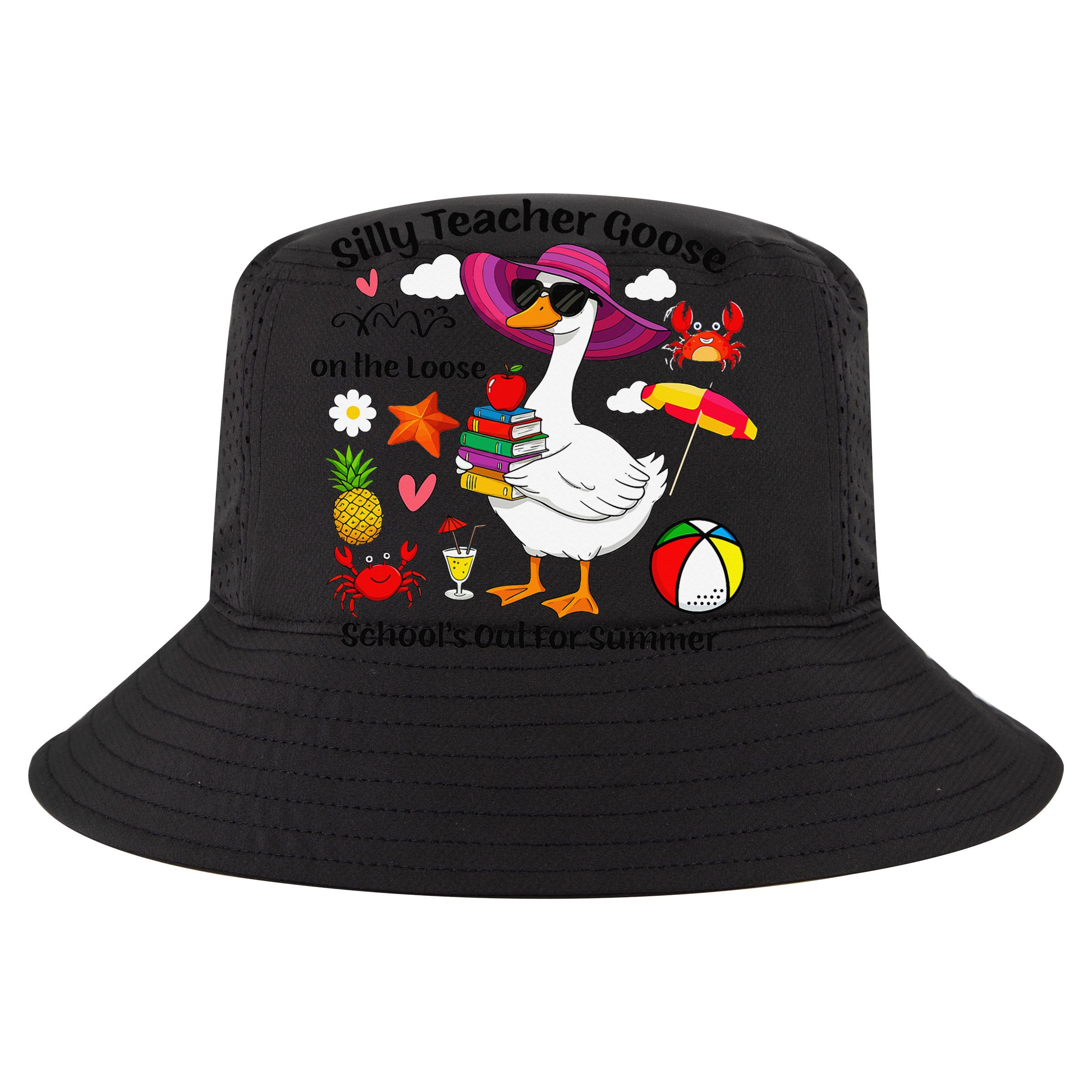 Last Day Of School Teacher Silly Goose Schools Out Summer Cooling Performance Crew T-Shirt