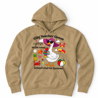 Last Day Of School Teacher Silly Goose Schools Out Summer Hoodie