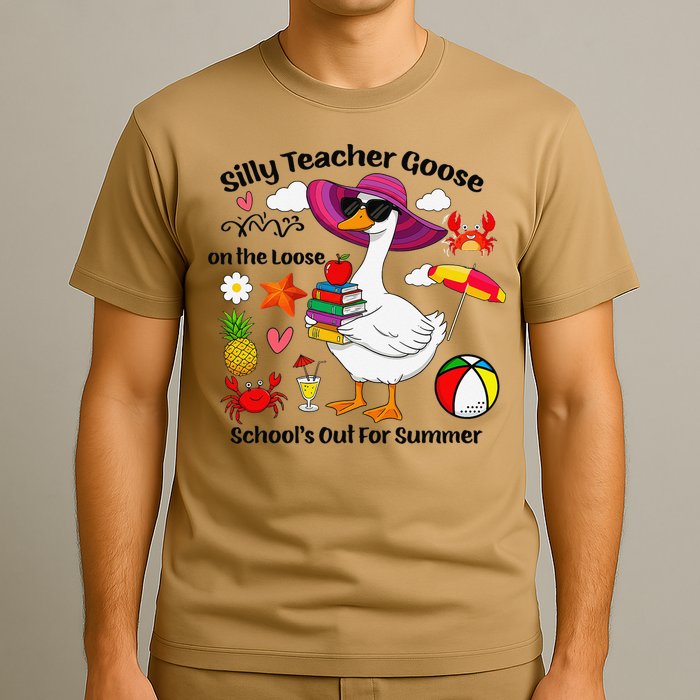 Last Day Of School Teacher Silly Goose Schools Out Summer T-Shirt