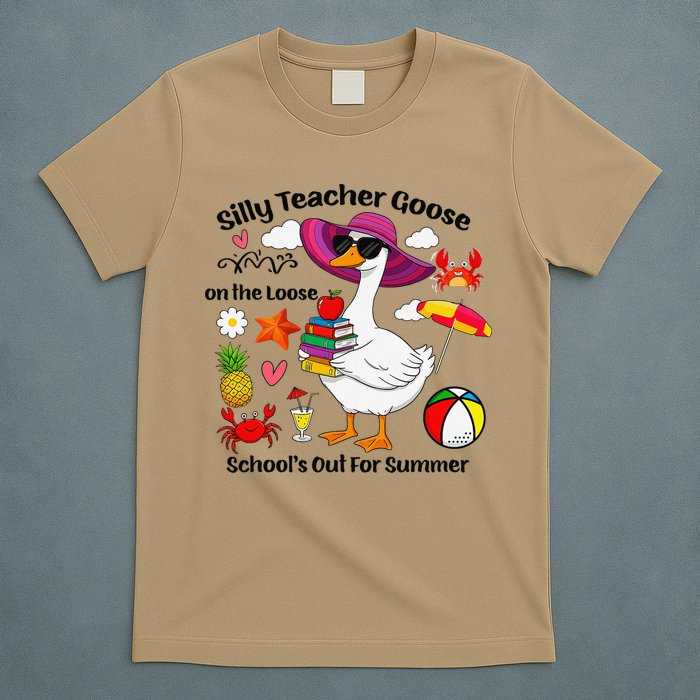 Last Day Of School Teacher Silly Goose Schools Out Summer T-Shirt
