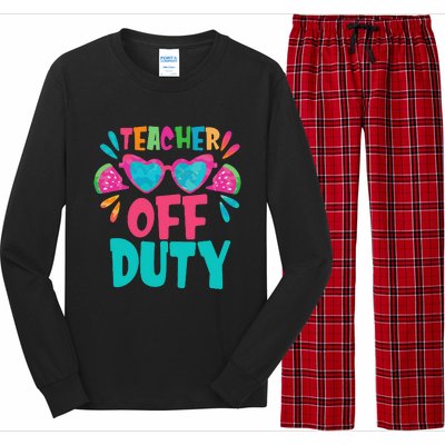 Last Day Of School Summer Break Teacher Off Duty Long Sleeve Pajama Set