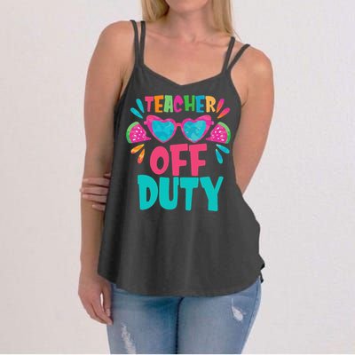 Last Day Of School Summer Break Teacher Off Duty Women's Strappy Tank