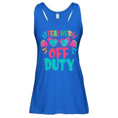 Last Day Of School Summer Break Teacher Off Duty Ladies Essential Flowy Tank