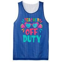 Last Day Of School Summer Break Teacher Off Duty Mesh Reversible Basketball Jersey Tank