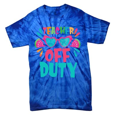 Last Day Of School Summer Break Teacher Off Duty Tie-Dye T-Shirt