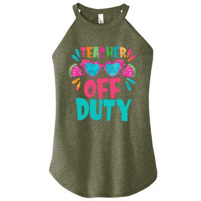 Last Day Of School Summer Break Teacher Off Duty Women's Perfect Tri Rocker Tank