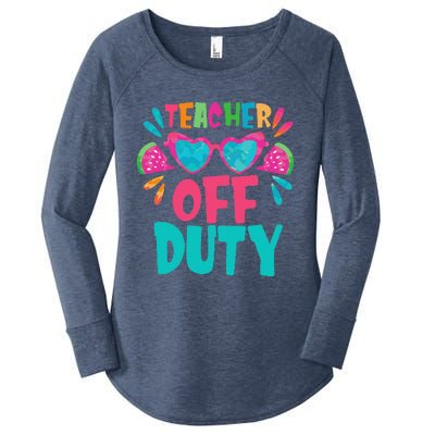 Last Day Of School Summer Break Teacher Off Duty Women's Perfect Tri Tunic Long Sleeve Shirt