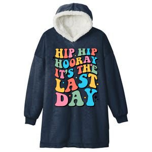 Last Day Of School Hello Summer Teacher For Women Student Hooded Wearable Blanket