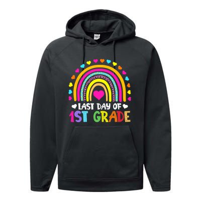 Last Day of 1st Grade Graduation Teacher Students Boy Girl Performance Fleece Hoodie