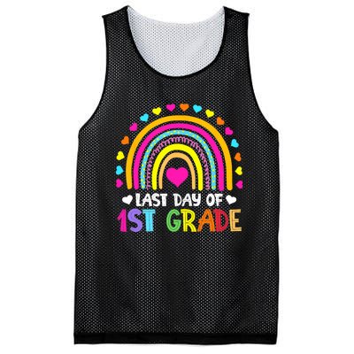 Last Day of 1st Grade Graduation Teacher Students Boy Girl Mesh Reversible Basketball Jersey Tank