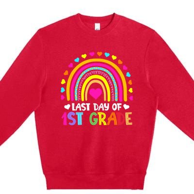 Last Day of 1st Grade Graduation Teacher Students Boy Girl Premium Crewneck Sweatshirt