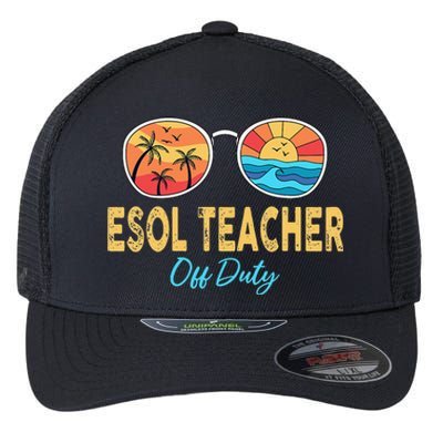 Last Day Of School Students Teacher Off Duty Summer Flexfit Unipanel Trucker Cap