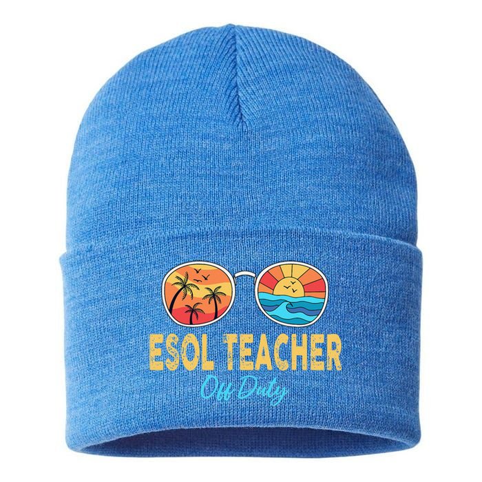 Last Day Of School Students Teacher Off Duty Summer Sustainable Knit Beanie