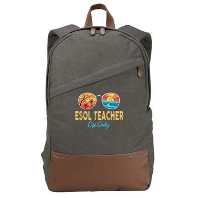 Last Day Of School Students Teacher Off Duty Summer Cotton Canvas Backpack