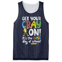 Last Day Of School Get Your Cray On Funny Teacher Mesh Reversible Basketball Jersey Tank