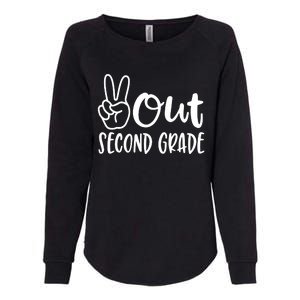 Last Day Of School Peace Out 2nd Second Grade Teacher Womens California Wash Sweatshirt