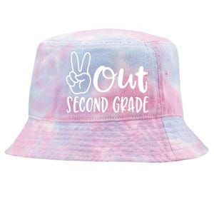 Last Day Of School Peace Out 2nd Second Grade Teacher Tie-Dyed Bucket Hat