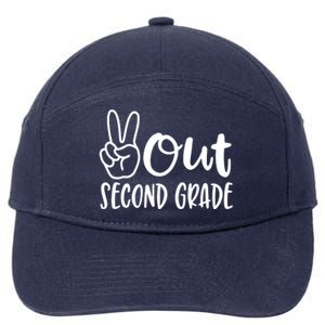 Last Day Of School Peace Out 2nd Second Grade Teacher 7-Panel Snapback Hat