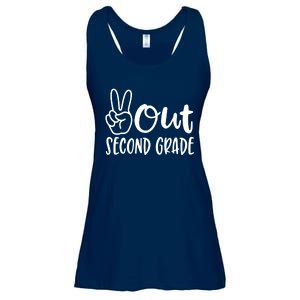 Last Day Of School Peace Out 2nd Second Grade Teacher Ladies Essential Flowy Tank