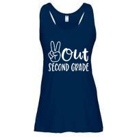 Last Day Of School Peace Out 2nd Second Grade Teacher Ladies Essential Flowy Tank