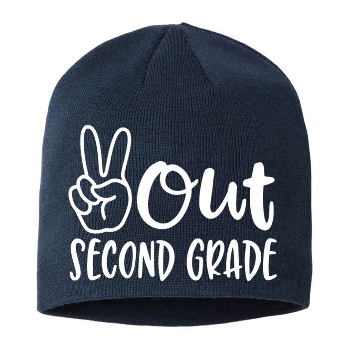 Last Day Of School Peace Out 2nd Second Grade Teacher Sustainable Beanie