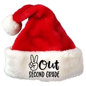 Last Day Of School Peace Out 2nd Second Grade Teacher Premium Christmas Santa Hat