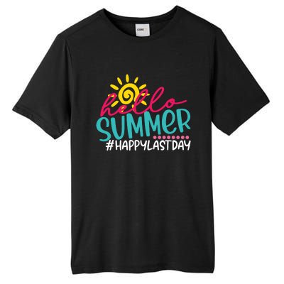 Last Day Of School Hello Summer Teacher For Women Student Tall Fusion ChromaSoft Performance T-Shirt