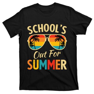 Last Day Of School Retro Schools Out For Summer Teacher T-Shirt