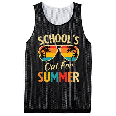 Last Day Of School Retro Schools Out For Summer Teacher Mesh Reversible Basketball Jersey Tank