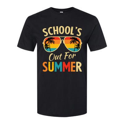 Last Day Of School Retro Schools Out For Summer Teacher Softstyle CVC T-Shirt