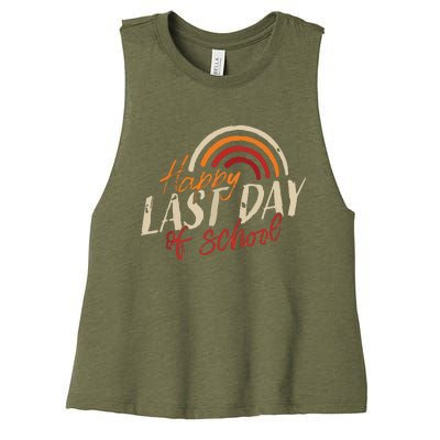 Last Day Of School Shirts For Teacher Student Graduation Women's Racerback Cropped Tank