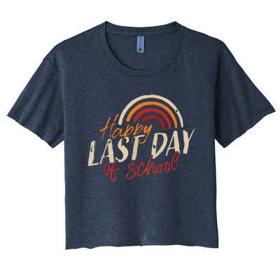 Last Day Of School Shirts For Teacher Student Graduation Women's Crop Top Tee