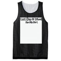 Last Day Of School Sign My Funny Sign My School Mesh Reversible Basketball Jersey Tank