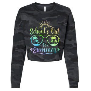 Last Day Of School Schools Out For Summer Cropped Pullover Crew