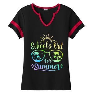 Last Day Of School Schools Out For Summer Ladies Halftime Notch Neck Tee