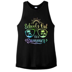 Last Day Of School Schools Out For Summer Ladies PosiCharge Tri-Blend Wicking Tank